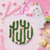Assiettes En Carton Plaque à papier 7" de cactus heureux (Fête)