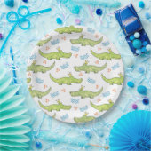 Assiettes En Carton Plaque à papier 9" d'anniversaire d'alligator (Fête)