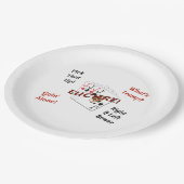 Assiettes En Carton Plaque à papier 9 pouces - Euchre ! (Angle)