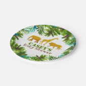 Assiettes En Carton Plaque à papier animale de safari d'or - coutume (Angle)