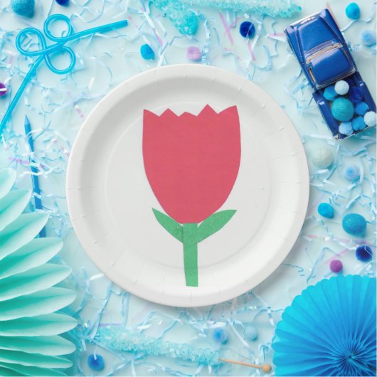 Assiettes En Carton Plaque à papier avec une conception rouge de (Fête)