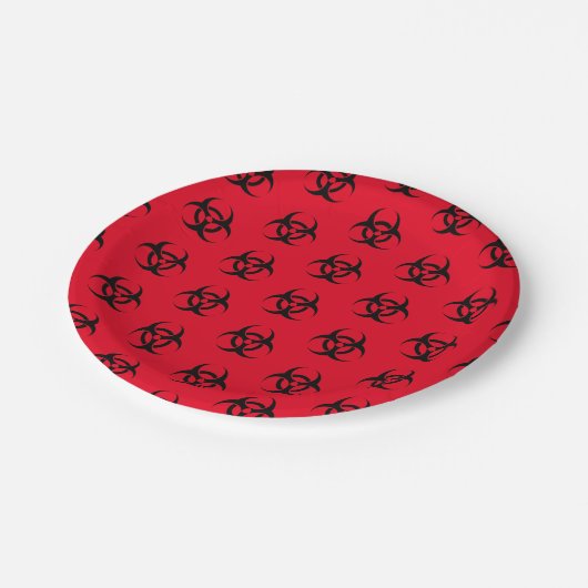 Assiettes En Carton Plaque à papier biodangereux (Angle)