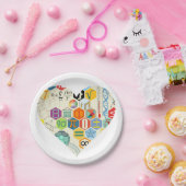 Assiettes En Carton plaque à papier d'amour de maths (Fête)