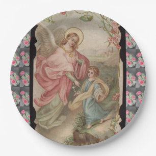 Assiettes En Carton Plaque à papier d'Angeles d'anges