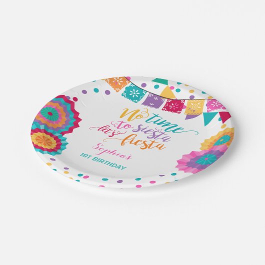 Assiettes En Carton Plaque à papier d'anniversaire de fiesta aucune (Angle)