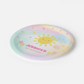 Assiettes En Carton Plaque à papier d'anniversaire de soleil notre peu (Angle)