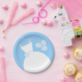 Assiettes En Carton Plaque à papier de bleu de robe de mariage (Fête)