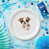 Assiettes En Carton Plaque à papier de bouledogue anglais (Fête)