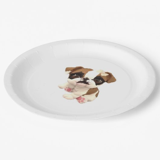 Assiettes En Carton Plaque à papier de bouledogue anglais (Angle)