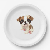 Assiettes En Carton Plaque à papier de bouledogue anglais (Devant)