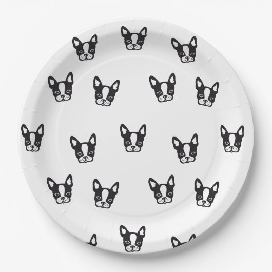 Assiettes En Carton Plaque à papier de bouledogue français/Frenchie (Devant)