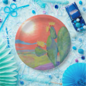 Assiettes En Carton Plaque à papier de cactus de désert (Fête)