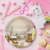 Assiettes En Carton Plaque à papier de cheval de Sleigh de neige (Fête)