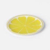 Assiettes En Carton Plaque à papier de citron de tranche jaune (Angle)