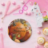 Assiettes En Carton Plaque à papier de citrouilles de bon thanksgiving (Fête)