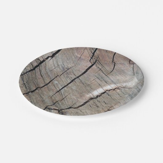 Assiettes En Carton Plaque à papier de conception en bois rustique de (Angle)