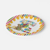 Assiettes En Carton Plaque à papier de ęr anniversaire d'ours de (Angle)