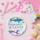 Assiettes En Carton Plaque à papier de fête d'anniversaire de sirène (Fête)