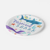 Assiettes En Carton Plaque à papier de fête d'anniversaire de sirène (Angle)