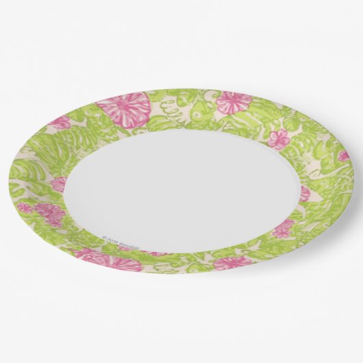 Assiettes En Carton Plaque à papier de Flamant rose (Angle)