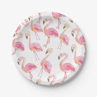 Assiettes En Carton Plaque à papier de flamant rose mignon
