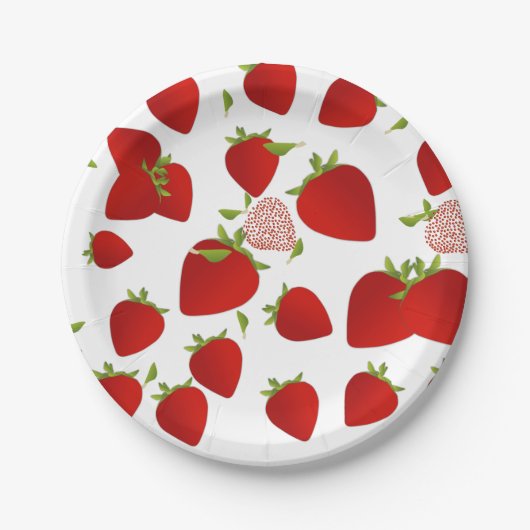 Assiettes En Carton Plaque à papier de fraise (Devant)