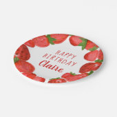 Assiettes En Carton Plaque à papier de fraise d'aquarelle (Angle)