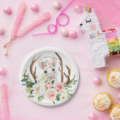 Assiettes En Carton plaque à papier de lapin mignon de région boisée (Fête)