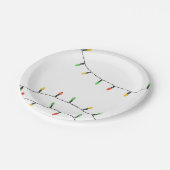 Assiettes En Carton Plaque à papier de lumières de Noël (Angle)