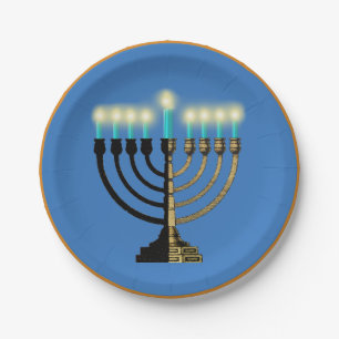 Assiettes En Carton Plaque à papier de Menorah