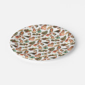 Assiettes En Carton Plaque à papier de Noël victorien (Angle)