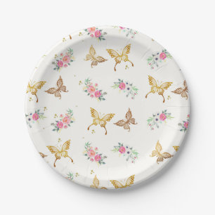 Assiettes En Carton Plaque à papier de papillon