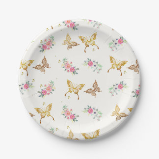 Assiettes En Carton Plaque à papier de papillon