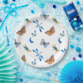 Assiettes En Carton Plaque à papier de papillon de libellule (Fête)