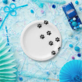 Assiettes En Carton Plaque à papier de partie de pattes de chat (Fête)