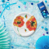 Assiettes En Carton Plaque à papier de pavot pour la partie ou le BBQ (Fête)