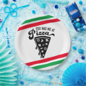 Assiettes En Carton Plaque à papier de pizza drôle (Fête)
