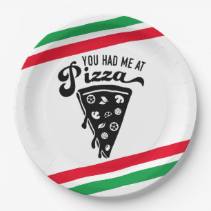 Assiettes En Carton Plaque à papier de pizza drôle