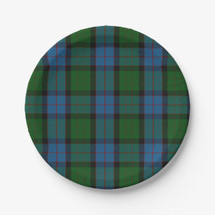 Assiettes En Carton Plaque à papier de plaid de tartan de clan de