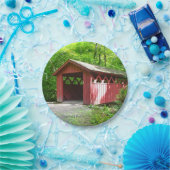 Assiettes En Carton Plaque à papier de pont couvert (Fête)