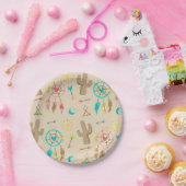 Assiettes En Carton Plaque à papier de receveurs rêveurs chics tribaux (Fête)