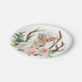 Assiettes En Carton plaque à papier de renard mignon de région boisée (Angle)