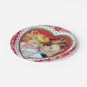 Assiettes En Carton Plaque à papier de rétro de Valentine partie (Angle)