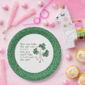 Assiettes En Carton Plaque à papier de shamrocks de citation (Fête)
