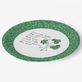 Assiettes En Carton Plaque à papier de shamrocks de citation (Angle)