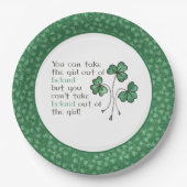 Assiettes En Carton Plaque à papier de shamrocks de citation (Devant)