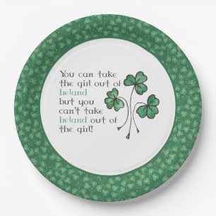 Assiettes En Carton Plaque à papier de shamrocks de citation
