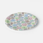 Assiettes En Carton Plaque à papier de Succulents (Angle)