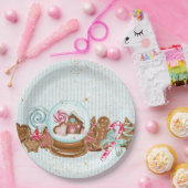 Assiettes En Carton Plaque à papier de sucrerie de Snowglobe de (Fête)