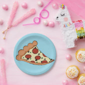 Assiettes En Carton Plaque à papier de tranche de pizza (Fête)